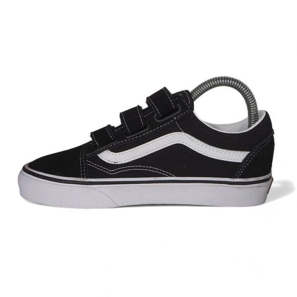 Vans Old Skool V Hook & Loop "Prison Style" Black / White Women's 6.5 - Picture 6 of 11